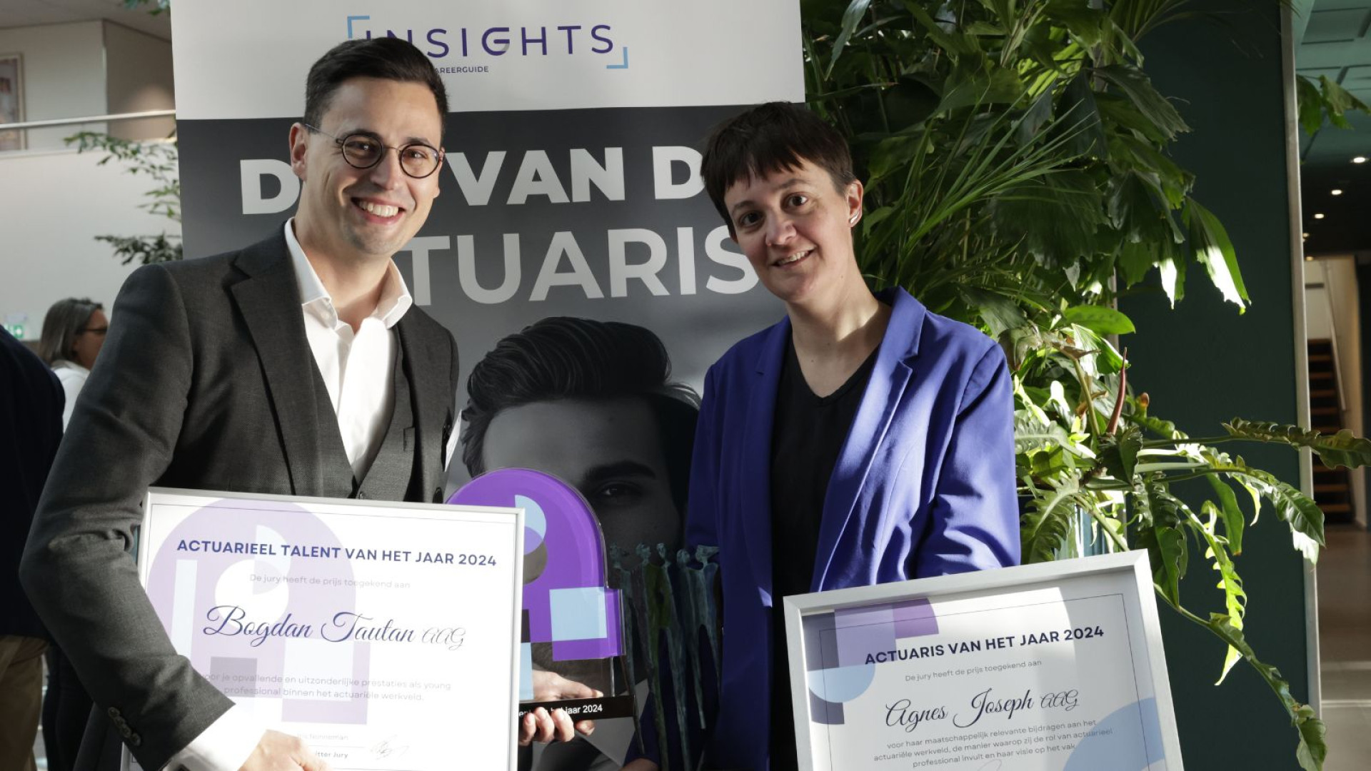 De winnaars Bogdan Tautan en Agnes Joseph